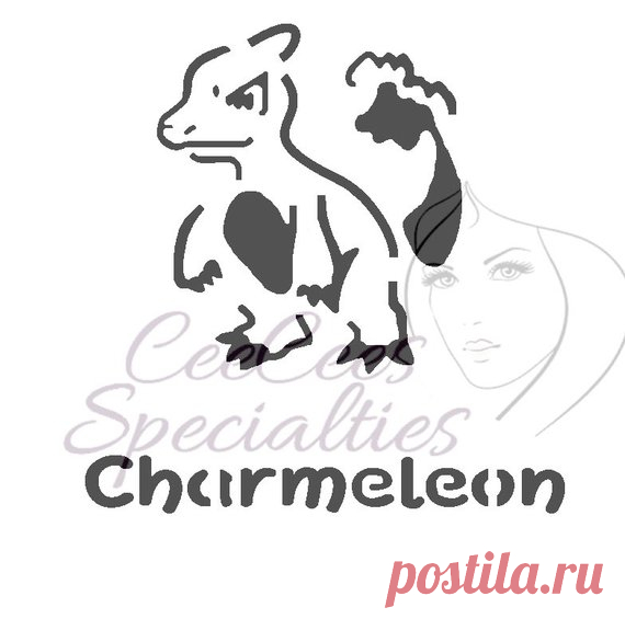 Poke - Charmeleon When creating designs I always have a cake or cookie in mind, but every stencil is made to order and can be used many different ways no matter the crafting project you have in mind! You are purchasing a brand new 7 mil 100% Clear Acetate Stencil, safe to use on your food products,
