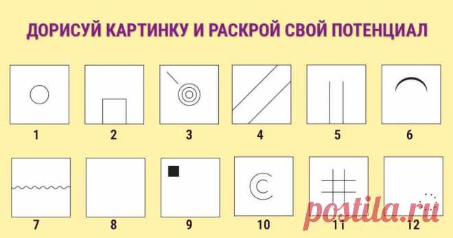 Пройди тест дорисуй картинку, и узнай свой характер