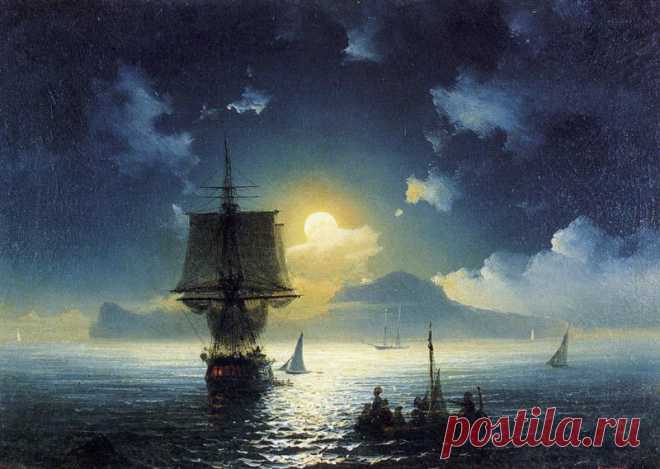 © Лунная ночь на Капри. Иван Айвазовский. 1841г., холст, масло, 26х38,5см
Государственная Третьяковская галерея. Картины шедевры мировой живописи. © ARTRUSSIA-Искусство России