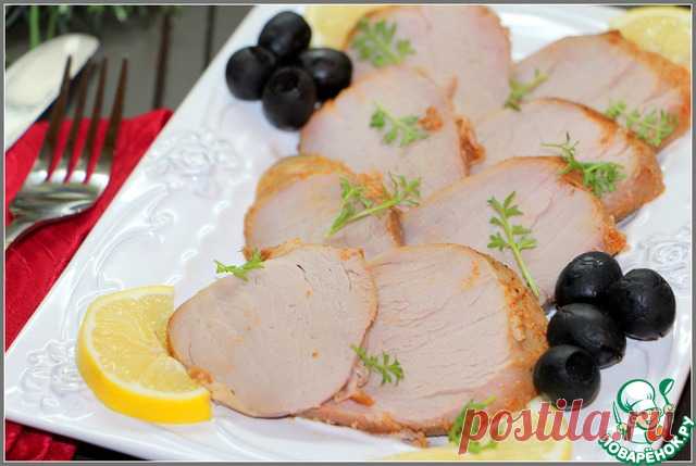 Нарезка для праздника из маринованной свинины