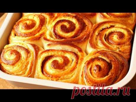 ОНИ ПОТРЯСАЮЩИЕ! Невесомые БУЛОЧКИ с НАЧИНКОЙ! Как ПУХ. Выпечка с ТВОРОГОМ к ЧАЮ!