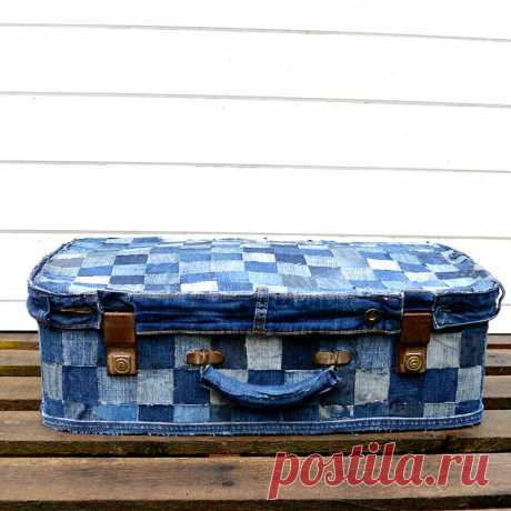 Учебное пособие по чемодану из денима Easy No Sew - синий цвет Pillar Box