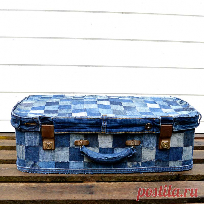Учебное пособие по чемодану из денима Easy No Sew - синий цвет Pillar Box
