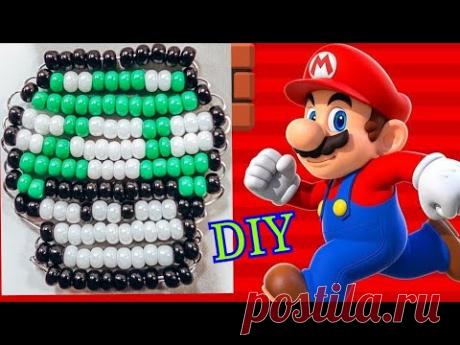 Грибочек🍄 Марио из бисера / Параллельное плетение / Bead mario mushroom / beaded toys