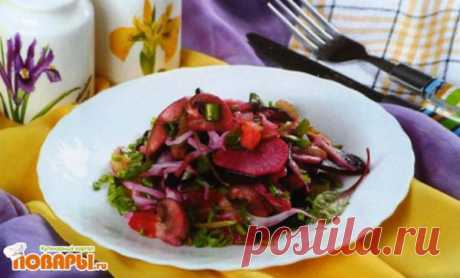 Салат с кальмарами по-мексикански