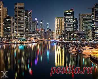 Вечер в Dubai Marina