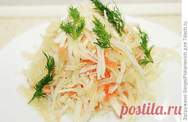 Квашеная капуста быстрого приготовления - хрустящая и сочная