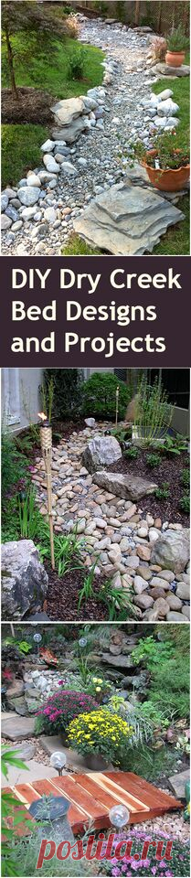DIY Dry Creek Bed Designs and Projects - Prev1 of 10Next If you are having drainage problems in your backyard then a dry creek bed is just the idea to help fix that up! Even if you aren’t having problems but just want to spruce up your yard, take a look at these great ideas to add an awesome feature to your yard!