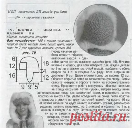 Шапка ушанка спицами - вяжем стильный головной убор по фото МК