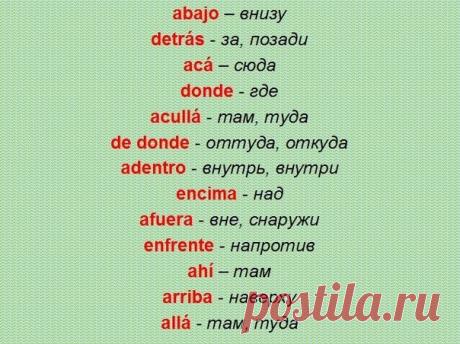 ПОЛЕЗНЫЕ НАРЕЧИЯ  / Изучаем Испанский
