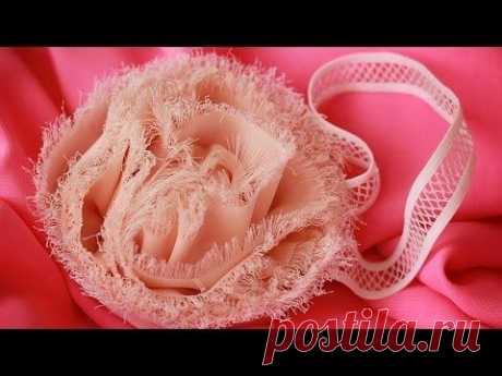 Необычный Цветок из Ткани (мастер класс) / DIY Fabric Flowers