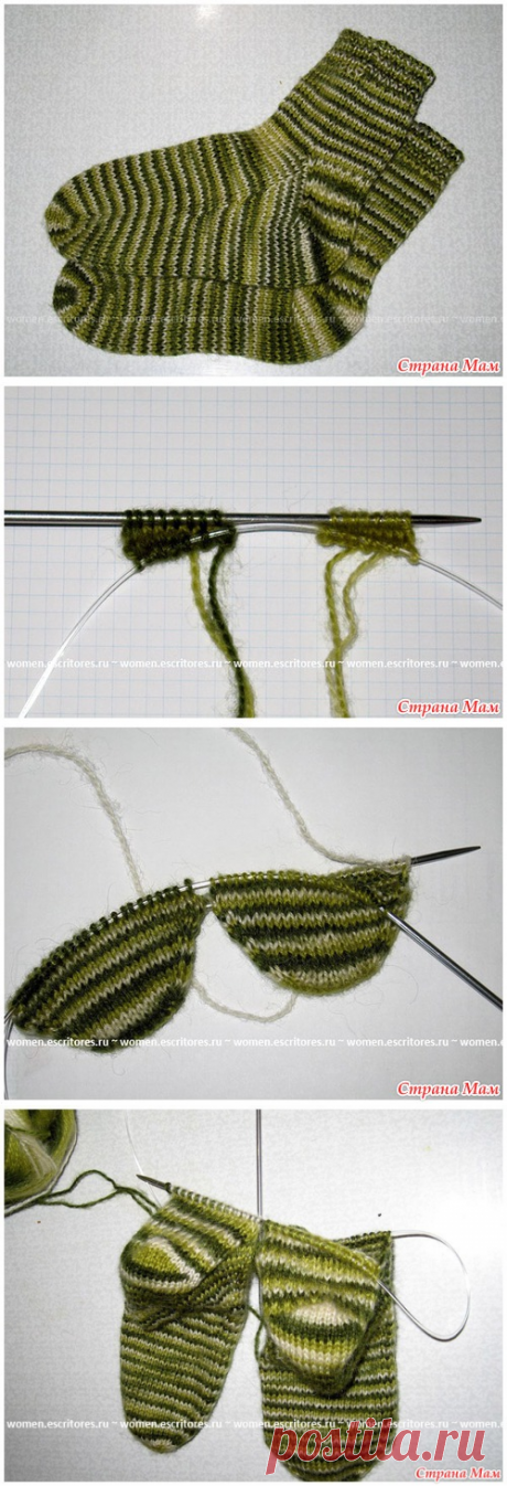 Вяжем два носка за один раз. МК https://www.escritore s.ru/hobbi-uvlecheni ja/rukodelie/vjazhem -dva-noska-bistro.ht ml - Вязание - Страна Мам