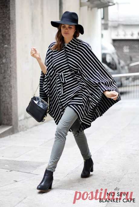 DIY NO SEW BLANKET CAPE « a pair &amp; a spare