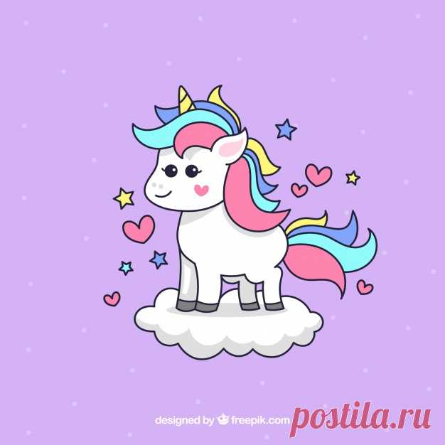 Фон красивый ручной обращается единорог на облаке Более миллиона свободных векторов, PSD, фотографии и бесплатные иконки. Эксклюзивные халявы и все графические ресурсы, которые необходимые для ваших проектов