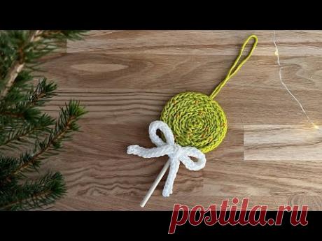 ЛЕДЕНЕЦ крючком из остатков пряжи