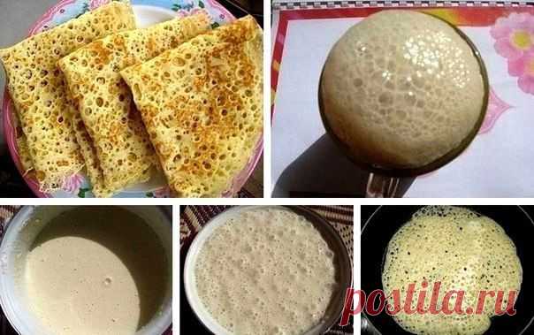 Оригинальные ажурные блинчики на молоке