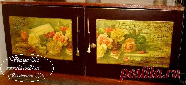 Реставрация-декупаж тумбочки