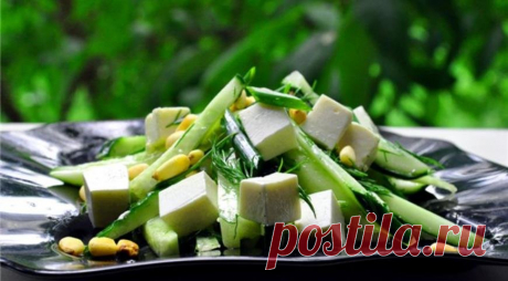 «Огуречный салат с фетой и орешками» в Яндекс.Коллекциях