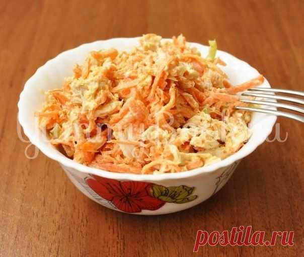 Салат куриный с карейской морковью - Простые рецепты Овкусе.ру
