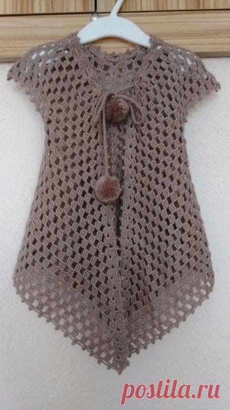 Вязка Бежевого Жилета Крючкои - Diy Crafts - diyov