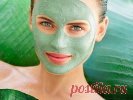 Маска из зеленой глины для лица