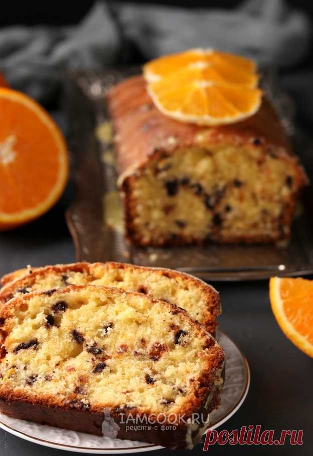 Кекс на апельсиновом соке с шоколадными каплями — рецепт с фото пошагово