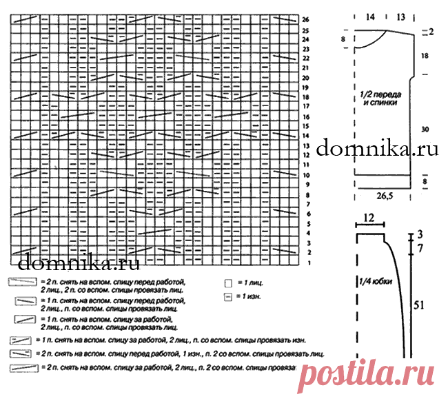 Вязаный костюм спицами схема описание: женский джемпер и юбка