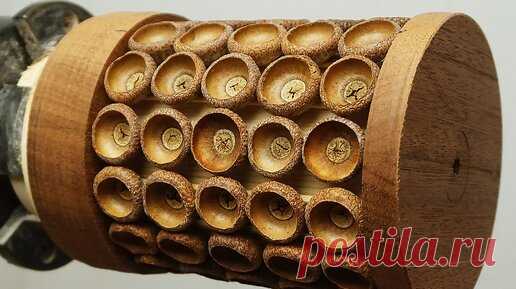 Делаем кружку из шляпок от желудей. Это было довольно необычно! | Мастерская Бруно | Дзен