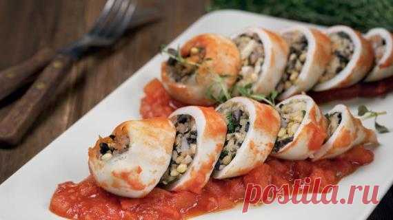 Кальмары с грибами и розмарином. Пошаговый рецепт с фото на Gastronom.ru