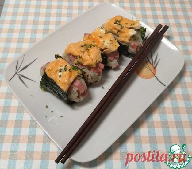 Рисовые шарики с яйцом и колбасой Кулинарный рецепт