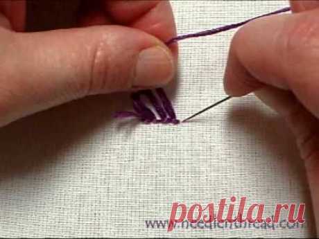 Turkey Work Hand Embroidery Stitch - YouTube