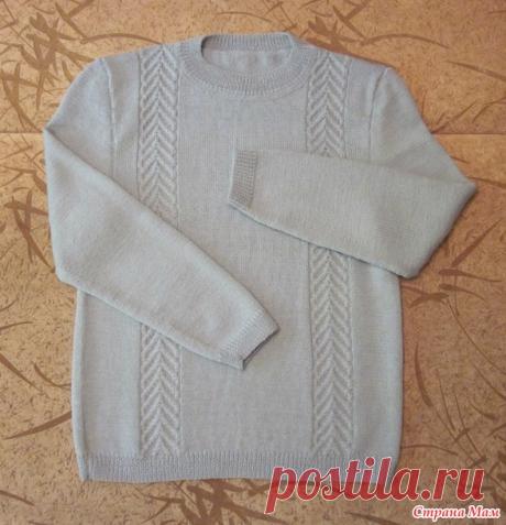 Джемпер зятю (светло-серый) - Вязание - Страна Мам