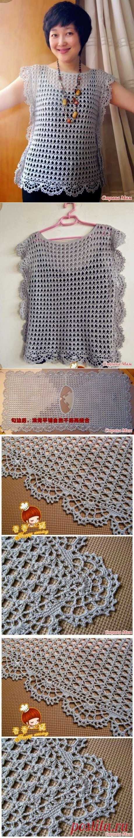 Irish crochet &amp;: Туника из азиатского журнала.