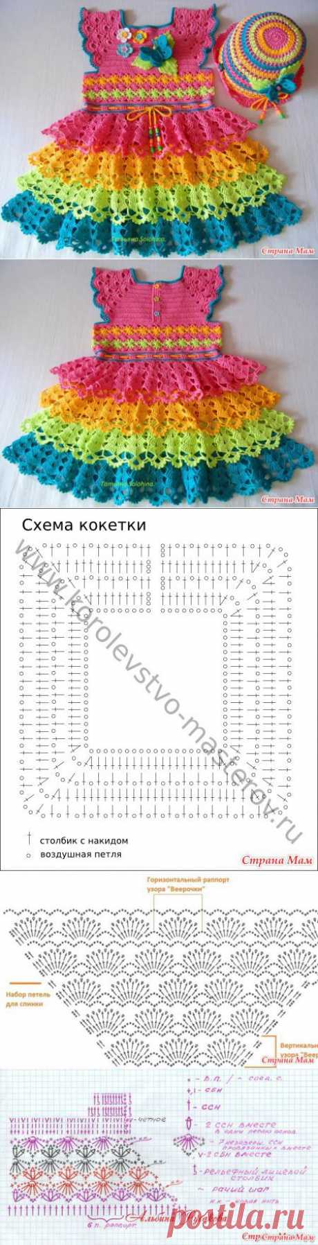 А давайте свяжем вместе радужное платьице! - Вяжем вместе он-лайн - Страна Мам