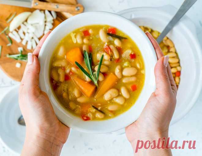 Вкусно и полезно » Вкусный фасолевый супчик