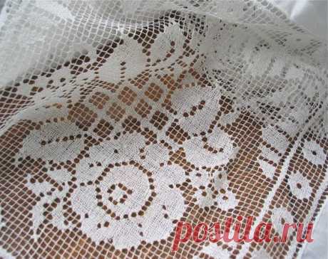 RESERVED for Veronica Vintage Cotton Tablecloth with White on White Embroidery…