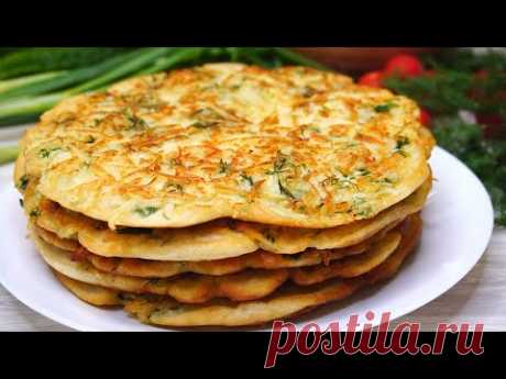 Очень Вкусно из ничего. Быстрые лепешки  без сыра, дрожжей  и раскатки теста)