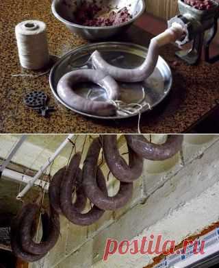 Домашняя сыровяленая колбаса