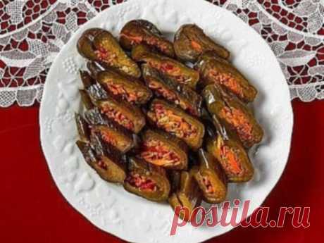 Аппетитные маринованные баклажаны. Просто невозможно остановится, такая нежная текстура!