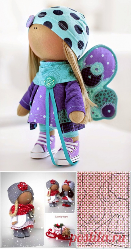 ВЫКРОЙКА МАЛЕНЬКОЙ КУКОЛКИ В СТИЛЕ Т.КОННЭ