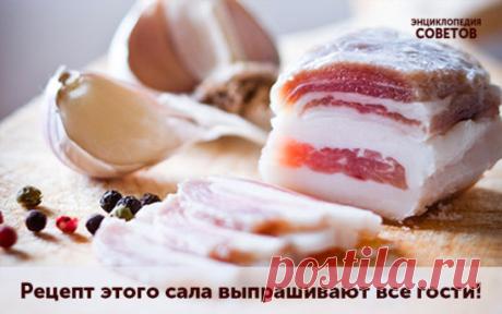 Рецепт этого сала выпрашивают все гости! Фирменный способ засолки! Может стоять долго и вкус не испортится!