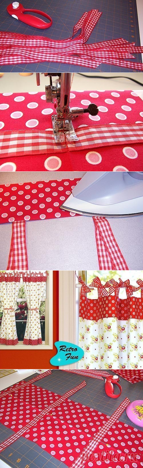 Очень красивые шторы в деревенском стиле — Сделай сам, идеи для творчества - DIY Ideas