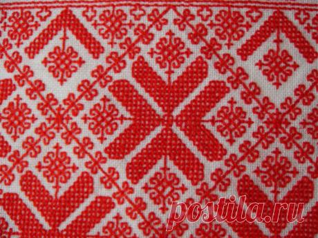 Роспись или блекворк по-русски - древняя двусторонняя вышивка