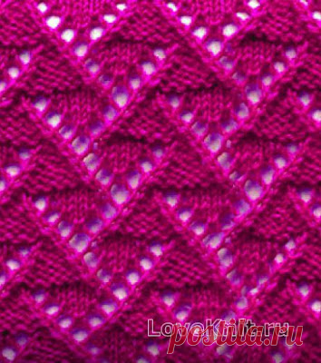 Ажурные узоры спицами и крючком. Мне очень понравились!