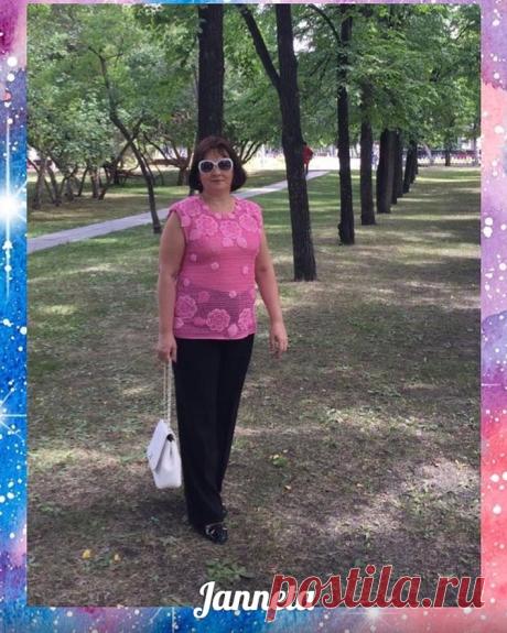 Летняя туника с подкладом.Филейная техника +3д.