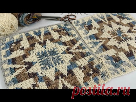 Создавайте чудеса с помощью мозаики, связанной крючком❣️#diy