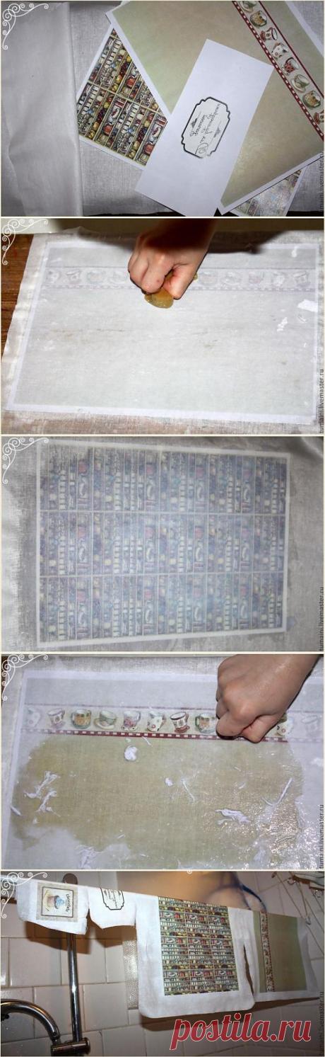 &quot;Вживление&quot; распечатки в ткань. МК.