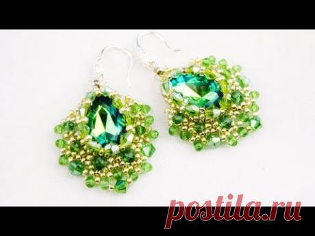 Серьги " Изумруд" (Часть 1/2)
