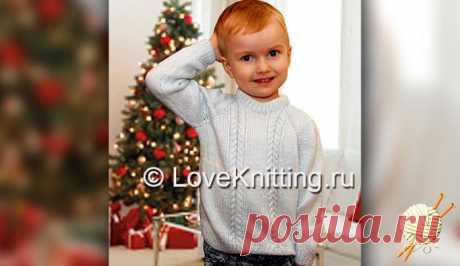 Пуловер c «косами» | Loveknitting.ru