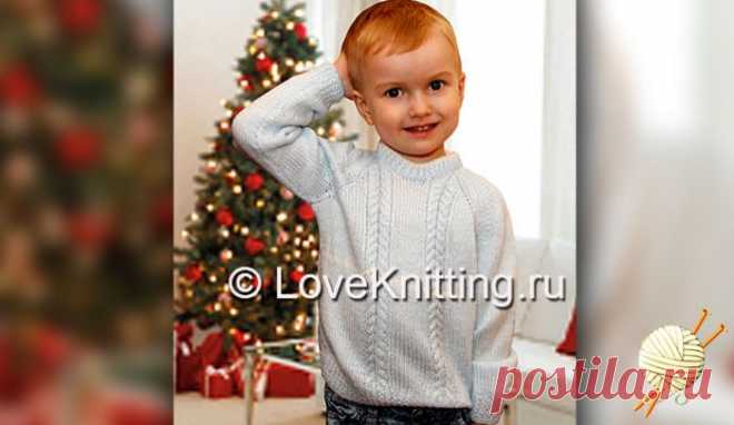 Пуловер c «косами» | Loveknitting.ru